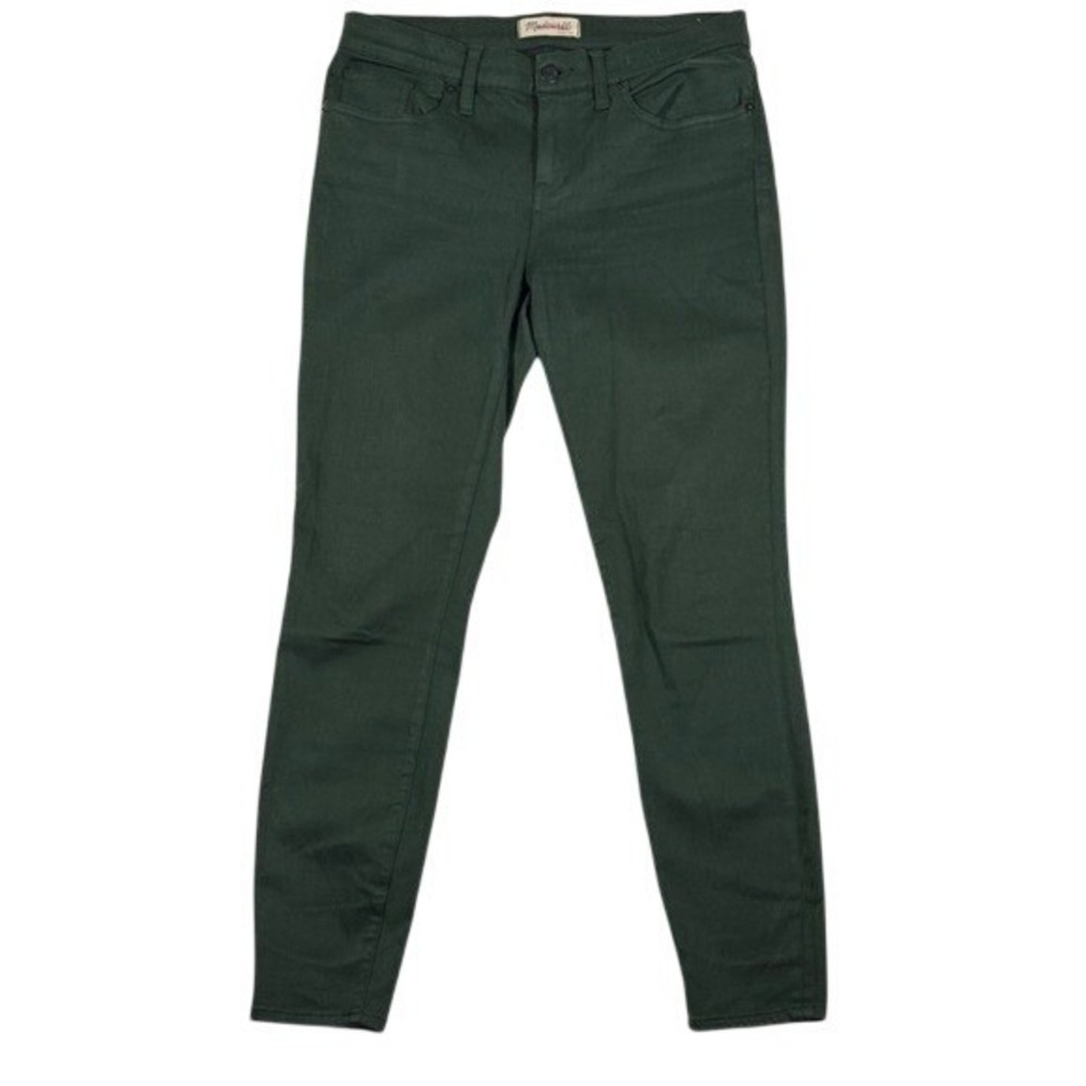 Madewell Skinny Skinny Jeans‎ 30 Forest Green Mid Rise Stretch Pants E0417 FA15